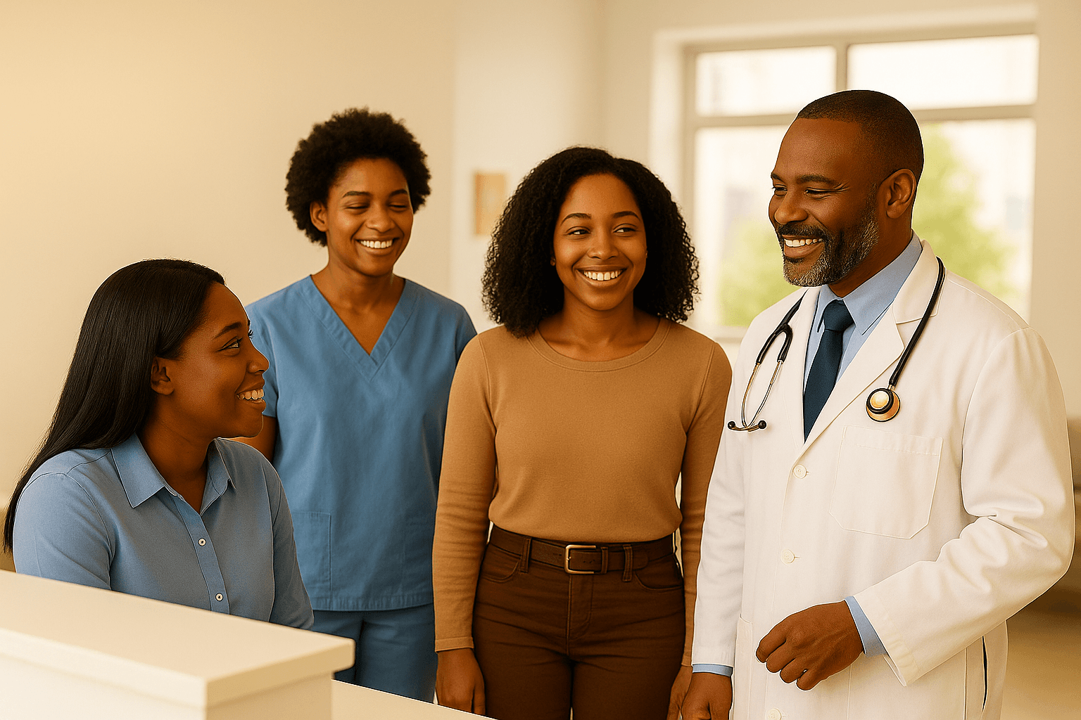 Smiling healthcare team